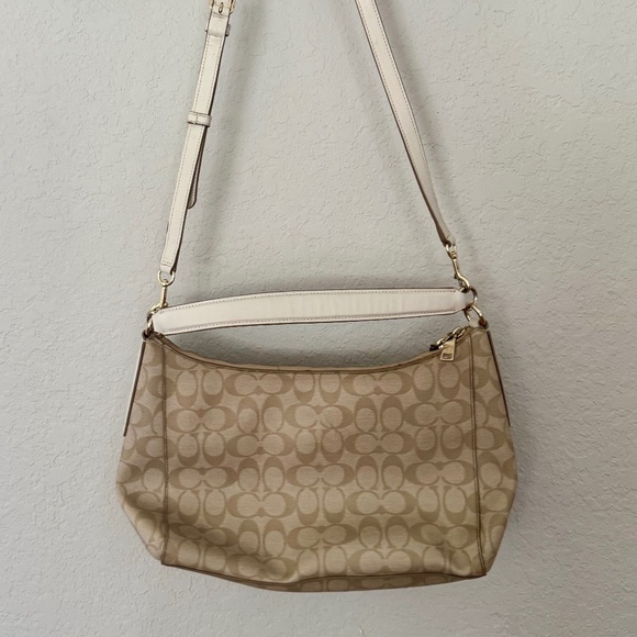 Coach Signature Logo Hobo Celeste Shoulder Bag Crossbody Purse Logo - Picture 6 of 14